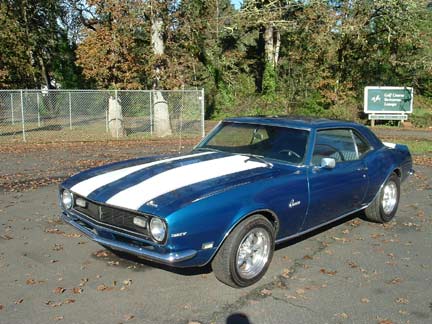 Forum Image: http://www.hamiltonsclassicautos.com/images/1968%20Camaro%20blue%20wh%20stripes%204spd/DSCF6781.jpg